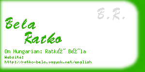 bela ratko business card